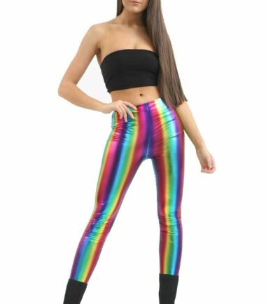 New-Womens-Ladies-Shiny-American-Metallic-Disco-Leggings-Wet-Look-Stretchy-Pants New Womens Ladies Shiny American Metallic Disco Leggings Wet Look Stretchy Pants
