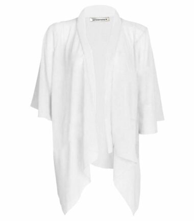 New-Womens-Plain-Open-Front-Chiffon-Mesh-Kimono-Waterfall-Cardigan-Shrug-Top New Womens Plain Open Front Chiffon Mesh Kimono Waterfall Cardigan Shrug Top