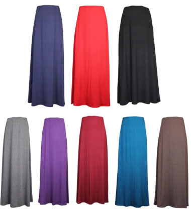 GIRLS MAXI SKIRTS LONG MODESTY SKIRT KIDS CHILDRENS 7-13 YEARS PLAIN TEENAGER