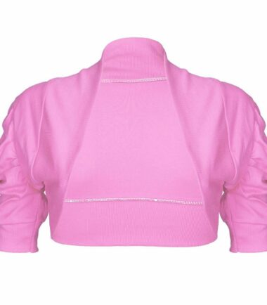 New-Womens-Ribbed-Short-Sleeve-Plain-Cotton-Open-Bolero-Crop-Shrug-Cardigan-Top New Womens Ribbed Short Sleeve Plain Cotton Open Bolero Crop Shrug Cardigan Top