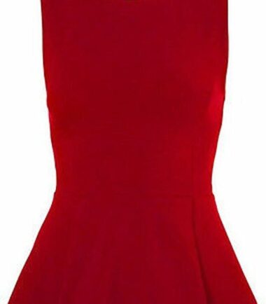 WOMENS LADIES PEPLUM SLEEVELESS SKATER TOP T-SHIRT VEST TOPS CELEB BODYCON