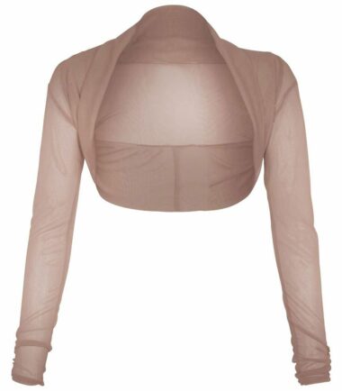 New Ladies Womens Sheer Mesh Chiffon Bolero Shrug Long Sleeve Crop Cardigan Tops