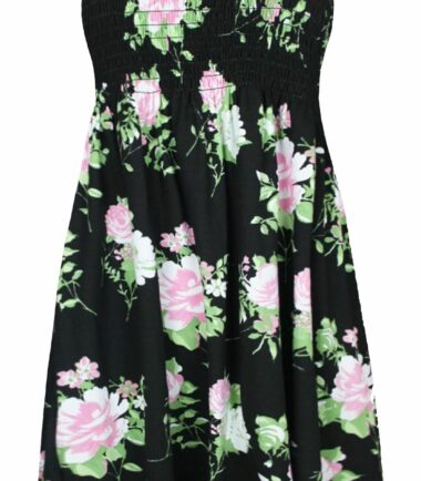 Womens-Boobtube-Bandeau-Strapless-Summer-Floral-Gather-Sheering-Dress-Mini-Tops Womens Boobtube Bandeau Strapless Summer Floral Gather Sheering Dress Mini Tops