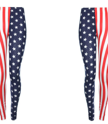 WOMENS USA AMERICAN FLAG LEGGINGS STARS STRIPES PLUSSIZE LADIES INDEPENDANCE DAY