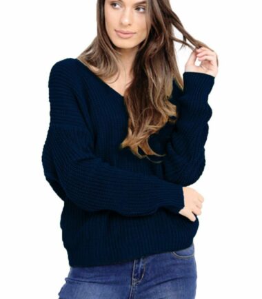 New-Womens-Wrap-Over-Knitted-Twisted-Knot-Slouch-Fit-Baggy-Jumper-Sweater-Top New Womens Wrap Over Knitted Twisted Knot Slouch Fit Baggy Jumper Sweater Top