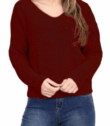 New-Womens-Wrap-Over-Knitted-Twisted-Knot-Slouch-Fit-Baggy-Jumper-Sweater-Top New Womens Wrap Over Knitted Twisted Knot Slouch Fit Baggy Jumper Sweater Top