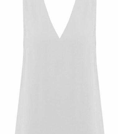 New-Womens-High-Choker-V-Neck-Collar-Cut-Out-Plunge-Sleeveless-Blouse-Shirt-Top New Womens High Choker V Neck Collar Cut Out Plunge Sleeveless Blouse Shirt Top