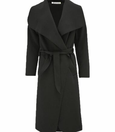 New-Womens-Italian-Drape-French-Belted-Waterfall-Long-Duster-Coat-Trench-Jacket New Womens Italian Drape French Belted Waterfall Long Duster Coat Trench Jacket