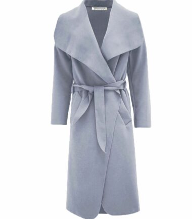 New-Womens-Italian-Drape-French-Belted-Waterfall-Long-Duster-Coat-Trench-Jacket New Womens Italian Drape French Belted Waterfall Long Duster Coat Trench Jacket