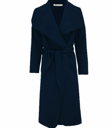 New-Womens-Italian-Drape-French-Belted-Waterfall-Long-Duster-Coat-Trench-Jacket New Womens Italian Drape French Belted Waterfall Long Duster Coat Trench Jacket