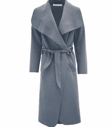 New-Womens-Italian-Drape-French-Belted-Waterfall-Long-Duster-Coat-Trench-Jacket New Womens Italian Drape French Belted Waterfall Long Duster Coat Trench Jacket