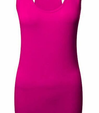New Womens Plain Racer Back Sleeveless Bodycon Long Muscle Vest Top Tank Gym Top