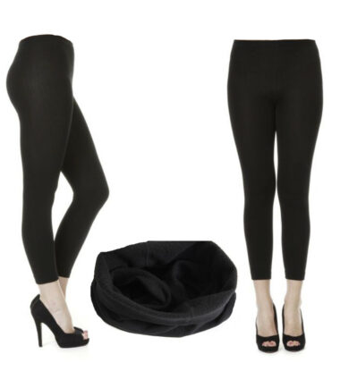 WOMENS FLEECE LINED LEGGINGS SOFT THERMAL WINTER THICK WOMENS TROUSERS FUR COLD