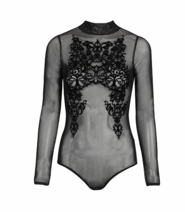 New-Womens-Ladies-Floral-Flocked-Mesh-High-Halter-Neck-Sexy-Bodysuit-Leotard-Top New Womens Ladies Floral Flocked Mesh High Halter Neck Sexy Bodysuit Leotard Top