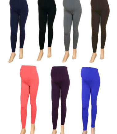 WOMENS MATERNITY LEGGINGS NEW LADIES OVER BUMP PLUS SIZE 10 - 26 SUMMER COLOURS