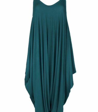 Womens Strappy Plain Cami Jumpsuit Italian Drape Baggy Harem Lagenlook Playsuit
