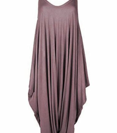 Womens Strappy Plain Cami Jumpsuit Italian Drape Baggy Harem Lagenlook Playsuit