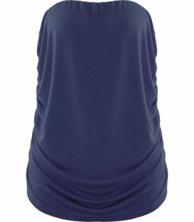 New-Womens-Plain-Boobtube-Bandeau-Strapless-Side-Ruched-Summer-Vest-T-Shirt-Top New Womens Plain Boobtube Bandeau Strapless Side Ruched Summer Vest T-Shirt Top