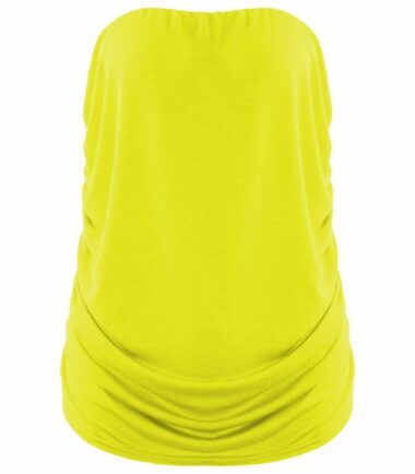 New-Womens-Plain-Boobtube-Bandeau-Strapless-Side-Ruched-Summer-Vest-T-Shirt-Top New Womens Plain Boobtube Bandeau Strapless Side Ruched Summer Vest T-Shirt Top