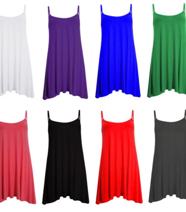 GIRLS CAMI TOP SWING CHILDRENS CAMISOLE KIDS SUMMER NIGHTWEAR VEST TOP DANCING