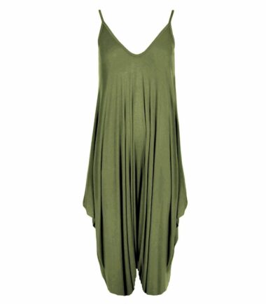 Womens Ladies Plain Cami Jumpsuit Baggy Oversized Harem Alibaba Romper Playsuit