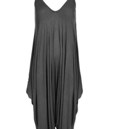 Womens Ladies Plain Cami Jumpsuit Baggy Oversized Harem Alibaba Romper Playsuit