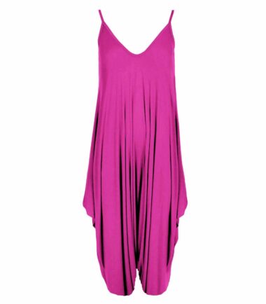 Womens Ladies Plain Cami Jumpsuit Baggy Oversized Harem Alibaba Romper Playsuit