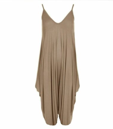 Womens Ladies Plain Cami Jumpsuit Baggy Oversized Harem Alibaba Romper Playsuit
