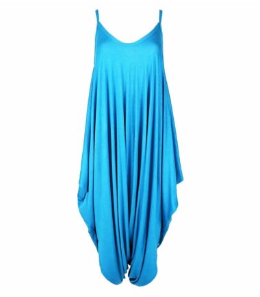 Womens Ladies Plain Cami Jumpsuit Baggy Oversized Harem Alibaba Romper Playsuit