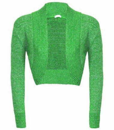 New-Womens-Long-Sleeve-Shiny-Lurex-Knitted-Bolero-Shrug-Crop-Cardigan-Short-Top New Womens Long Sleeve Shiny Lurex Knitted Bolero Shrug Crop Cardigan Short Top