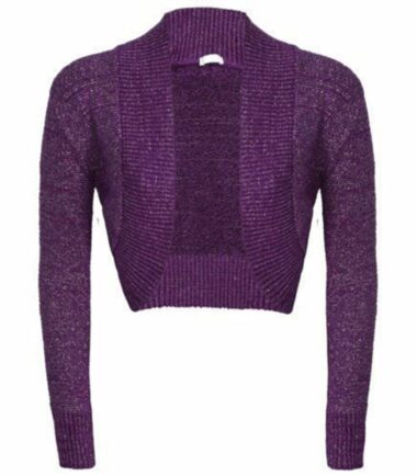 New-Womens-Long-Sleeve-Shiny-Lurex-Knitted-Bolero-Shrug-Crop-Cardigan-Short-Top New Womens Long Sleeve Shiny Lurex Knitted Bolero Shrug Crop Cardigan Short Top