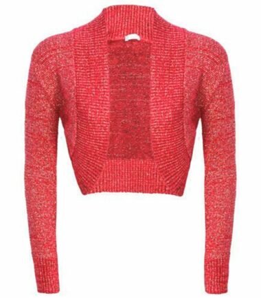 New-Womens-Long-Sleeve-Shiny-Lurex-Knitted-Bolero-Shrug-Crop-Cardigan-Short-Top New Womens Long Sleeve Shiny Lurex Knitted Bolero Shrug Crop Cardigan Short Top