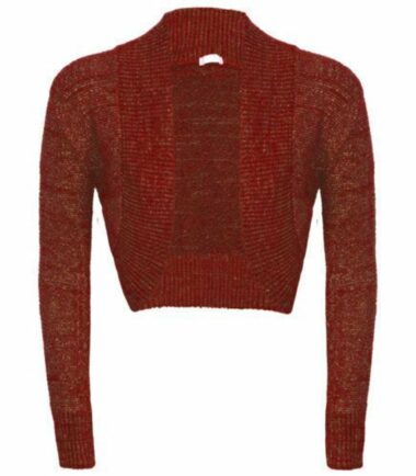 New-Womens-Long-Sleeve-Shiny-Lurex-Knitted-Bolero-Shrug-Crop-Cardigan-Short-Top New Womens Long Sleeve Shiny Lurex Knitted Bolero Shrug Crop Cardigan Short Top