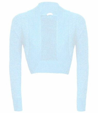 New-Womens-Long-Sleeve-Shiny-Lurex-Knitted-Bolero-Shrug-Crop-Cardigan-Short-Top New Womens Long Sleeve Shiny Lurex Knitted Bolero Shrug Crop Cardigan Short Top
