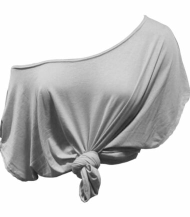 New Womens Plain Off Shoulder Tie Knot Front Short Sleeve Baggy Crop T-Shirt Top