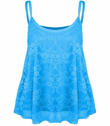 New-Womens-Full-Floral-Lace-Mesh-Camisole-Strappy-Cami-Flare-Swing-Vest-Tank-Top New Womens Full Floral Lace Mesh Camisole Strappy Cami Flare Swing Vest Tank Top