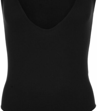 New Womens Ladies Deep V Neck Plain Bodysuit Sleeveless Stretch Leotard Vest Top