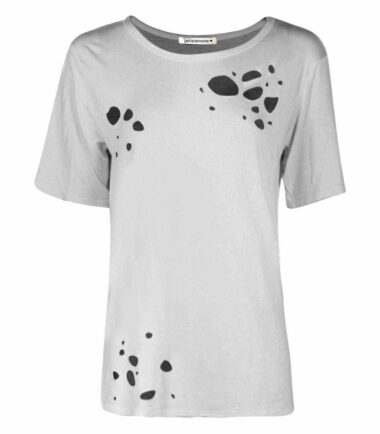New-Womens-Distressed-Ripped-Holes-Plain-Cap-Sleeve-Loose-Fit-Basic-T-Shirt-Top New Womens Distressed Ripped Holes Plain Cap Sleeve Loose Fit Basic T-Shirt Top