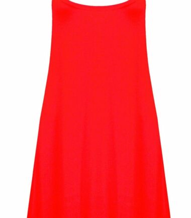 New-Womens-Plain-Camisole-Strappy-Flared-Cami-Swing-Mini-Dress-Summer-Vest-Top New Womens Plain Camisole Strappy Flared Cami Swing Mini Dress Summer Vest Top