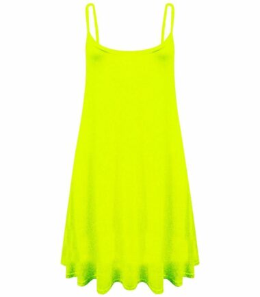 New-Womens-Plain-Camisole-Strappy-Flared-Cami-Swing-Mini-Dress-Summer-Vest-Top New Womens Plain Camisole Strappy Flared Cami Swing Mini Dress Summer Vest Top