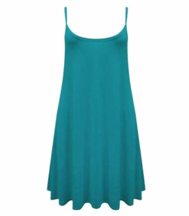 New-Womens-Plain-Camisole-Strappy-Flared-Cami-Swing-Mini-Dress-Summer-Vest-Top New Womens Plain Camisole Strappy Flared Cami Swing Mini Dress Summer Vest Top