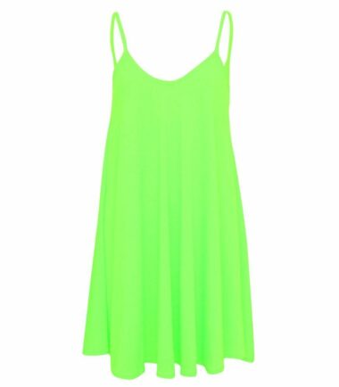 New-Womens-Plain-Camisole-Strappy-Flared-Cami-Swing-Mini-Dress-Summer-Vest-Top New Womens Plain Camisole Strappy Flared Cami Swing Mini Dress Summer Vest Top