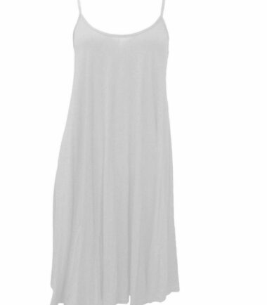 New-Womens-Plain-Camisole-Strappy-Flared-Cami-Swing-Mini-Dress-Summer-Vest-Top New Womens Plain Camisole Strappy Flared Cami Swing Mini Dress Summer Vest Top