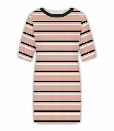 Womens Ladies Stripe Boyfriend T-Shirt Short Sleeve Summer PJ Dress Oversize Top