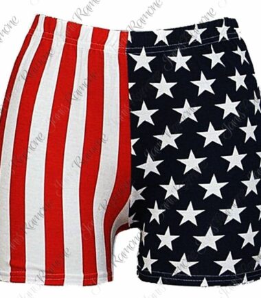 New Womens American USA Flag Stars And Stripes Printed Casual Hot Pants Shorts