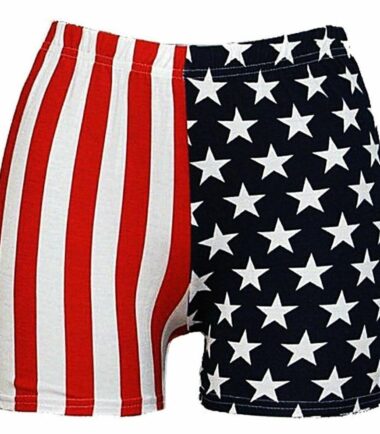 New Womens American USA Flag Stars And Stripes Printed Casual Hot Pants Shorts