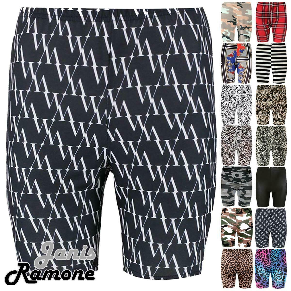 New-Womens-Leopard-Camo-Printed-Stretchy-Dance-Active-Gym-Sports-Cycling-Shorts New Womens Leopard Camo Printed Stretchy Dance Active Gym Sports Cycling Shorts