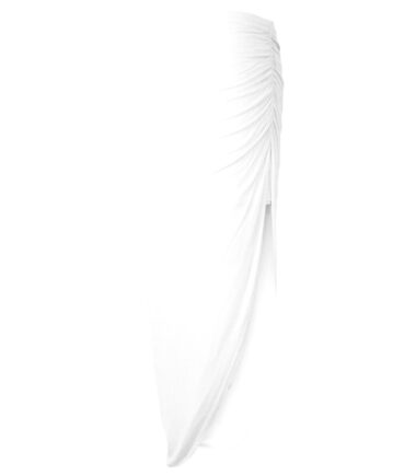 New-Womens-Plain-Ruched-Side-Split-Summer-Basic-Asymmetric-Gypsy-Long-Maxi-Skirt New Womens Plain Ruched Side Split Summer Basic Asymmetric Gypsy Long Maxi Skirt