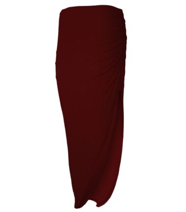 New-Womens-Plain-Ruched-Side-Split-Summer-Basic-Asymmetric-Gypsy-Long-Maxi-Skirt New Womens Plain Ruched Side Split Summer Basic Asymmetric Gypsy Long Maxi Skirt