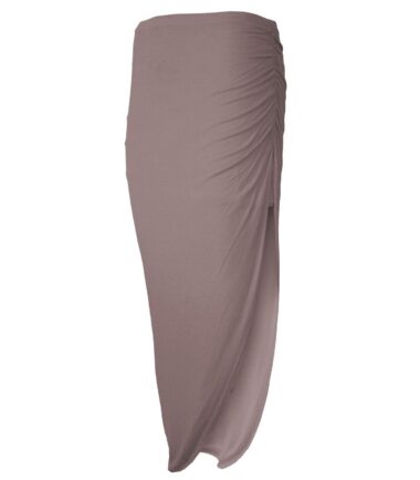 New-Womens-Plain-Ruched-Side-Split-Summer-Basic-Asymmetric-Gypsy-Long-Maxi-Skirt New Womens Plain Ruched Side Split Summer Basic Asymmetric Gypsy Long Maxi Skirt